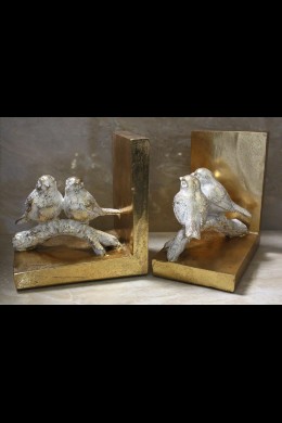  OUT OF STOCK SET OF 2 GOLDEN BIRD BOOKENDS [901357]